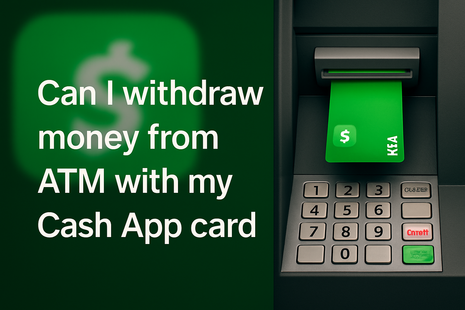can i withdraw money from card